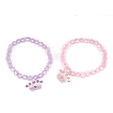 Princess Tiara Beaded Stretch Bracelets (Pack of 12)