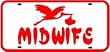 MIDWIFE LICENSE PLATE medical baby sign