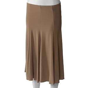 Buy Adi D Stretch Knit Flare Skirt - Sand