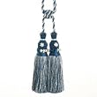 Beige and Blue Lilia Tassel