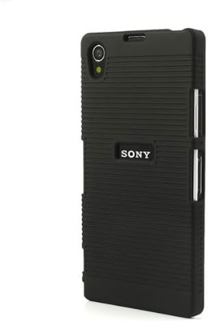 SHEENROAD Black Slide Case with Belt Clip Swivel Holster Stand Cover for Sony Xperia Z1 L39h