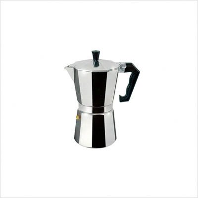 12 Cup Espresso Stovetop Coffeemaker in Polished Aluminum