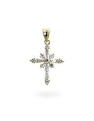 Snowflake Cross Pendant Necklace