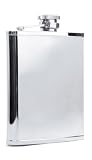 Kikkerland Giant 18-Ounce Stainless Steel Hip Flask