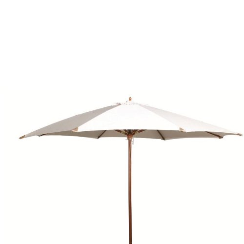 Siena Garden 104052 Teaklook-Marktschirm Bezug natur Holzgestell in Teakoptik &Oslash; 350 cm Preisvergleich