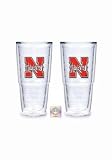 Nebraska Cornhuskers Tervis Tumblers 24 oz Big T - set of 2