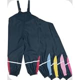 Produkt-Bild: PLAYSHOES trendige Regenhose, Matschhose, Regentraegerhose BASIC (Farbe waehlbar), marine/pink, 92