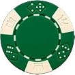 Clay Composite Lucky Crown Poker Chips 25 11.5 gram Green Poker Chips