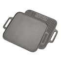 Bayou Classic 7442 14" Square Cast Iron Reversible Griddle