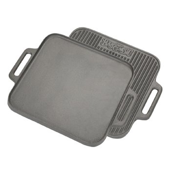 Bayou Classic 7442 14″ Square Cast Iron Reversible Griddle