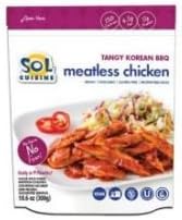 Sol Cuisine Tangy Korean Barbecue Meatless Chicken, 10.6 Ounce -- 8 per case.