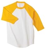 NEW Sport-Tek - Colorblock Raglan Jersey White/Gold-5XL