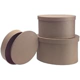 Paper Mache Multi-Size Oval Set/3 Hexagon