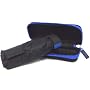 Totes Mens Flat Umbrella with Clip Case
