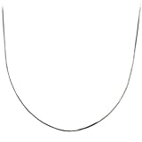 Sterling Silver 1mm Box Chain Necklace, 24