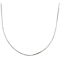 Sterling Silver 1mm Box Chain Necklace, 18"