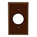 Leviton 85004 1-Gang Single 1.406 Inch Hole Device Receptacle Wallplate, Standard Size, Thermoset, Device Mount, Brown