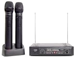 Wireless Microphone System, Rechargeable with Dual Handhelds, HS595