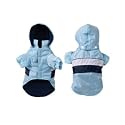 Small Winter Dog Coat with Hat and Scarf Ice Blue