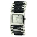 Henderson - PMP 13D - Montre Femme - Quartz analogique - Bracelet Expansible fait de Perles Noires sur des épingles à Nourrice