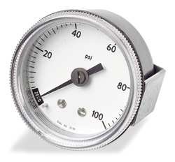 Industrial Grade 4UA48 Vacuum Gauge, U Clamp, 3 1/2 In, 30 In Hg