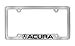 Acura Chrome Plated Bottom Engraved Metal License Plate Frame Holder