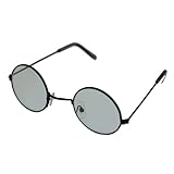 John Lennon Style Style Clear Sunglasses Retro Lens w/ Micro Case