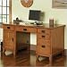 Home Styles Cottage Oak Arts & Crafts Pedestal Desk
