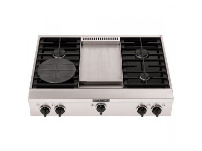 KitchenAid KGCP462KSS 36in Gas Cooktop - Stainless Steel