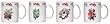 Artistically designed dinnerware spring flowers motif mugs 12 oz. Set/4