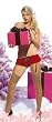 Red/Black Ooo La La Sexy Rhumba Shorts with Garters and Bow (Stockings not included) Great Holiday Pick!
