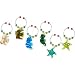 Art Glass Wine Charms Assorted Sea Life Theme