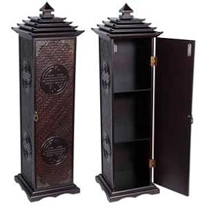 32" Qing Pagoda CD / DVD Rack Cabinet Case w/ Long Life Symbol