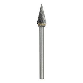 Buy 1 8 Shank Double-Cut Carbide Grinding Burr - 1 4 Cone - Fits Dremel by CB now!