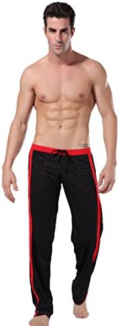 Apparelsales Mens Sport Pant Exercise Loose Long Trouser Household Pants Pyjama Trouser Yogo Bottoms Black X-large