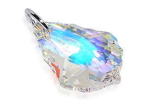 Sterling Silver Multi Faceted Swarovski Crystal Pendant