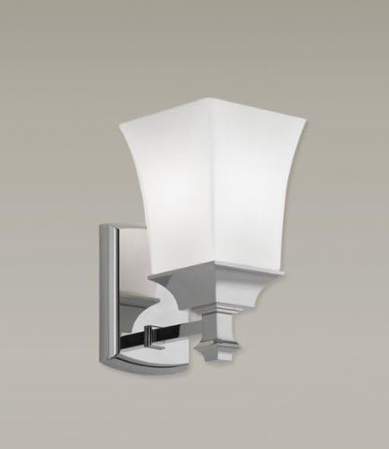 Norwell Lighting 9711-CH-SO Sapphire - One Light Wall Sconce, Glass Options: Shiny Opal, Choose Finish: CH: Chrome