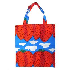 marimekko/マリメッコ　エコバッグ　MANSIKKAVUORET