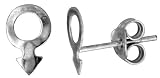 Small Sterling Silver Male Earrings