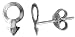 Small Sterling Silver Male Earrings