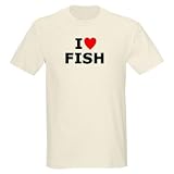 I LOVE FISH Ash Grey T-Shirt Hobbies Light T-Shirt by CafePress