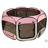 Large Pink Pet Tent Exercise Pen