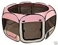 Pink Pet Tent Exercise Pen Playpen Dog Crate XS