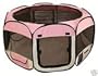 Pink Pet Tent Exercise Pen Playpen Dog Crate XS