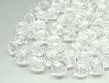 Glasperlen zum Auffaedeln 5mm (Crystal), 100 Stueck