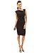 Patty Women's Asymmetrical Neck Sleeveless Pleated Stretch Sheath Shift Dress
