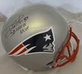 Deion Branch Autographed/Hand Signed New England Patriots Full Size Helmet w/XXXIX MVP