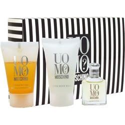 Uomo? Moschino by Moschino for Men 3 Piece Miniature Set Includes: 0.13 oz Eau de Toilette + 0.8 oz Bath & Shower Gel + 0.8 oz After Shave Balm