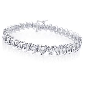 2 cttw. Diamond Tennis Bracelet, 14K White - (J-K;I2-I3)