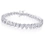 1.00ct TDW Diamond S-Link Tennis Bracelet in 14K White Gold- 7" (G-H , SI2-I1)